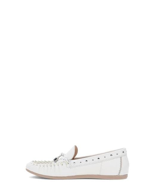Frye White Naya Stud Loafer