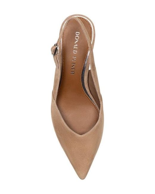 Donald J Pliner Natural Pointed Toe Slingback Pump