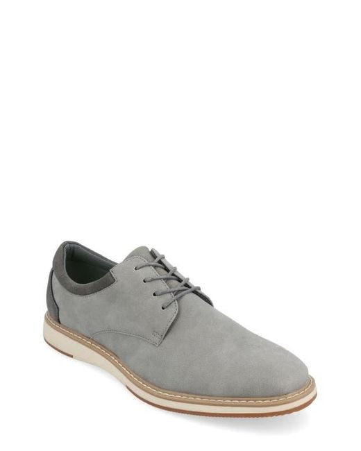 Vance Co. Gray Hodges Plain Toe Derby for men