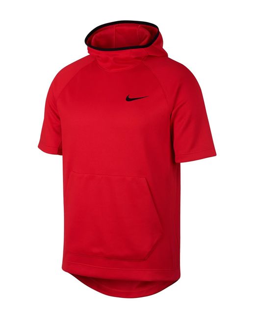 Nike Red Spotlight Short Sleeve Hoodie for men