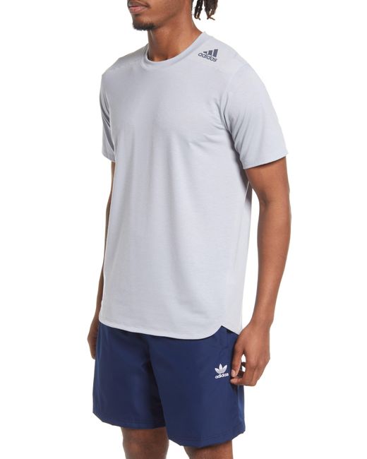 Adidas White Designed For Training Performance T-shirt for men