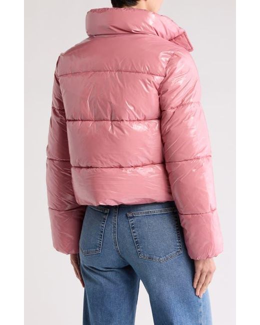 Noize Pink Coco Crop Water Resistant Puffer Jacket