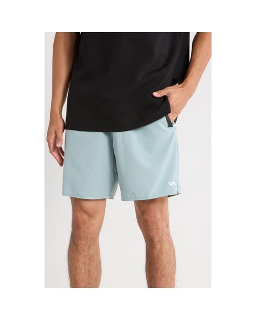 RVCA Blue Kevin Stretch Woven Shorts for men