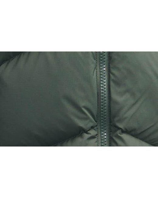 Scotch & Soda Green Fallon Inverted Chevron Quilted Down Jacket