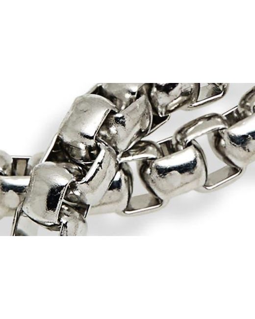 Nordstrom Metallic Set Of 2 Box Chain Bracelets for men