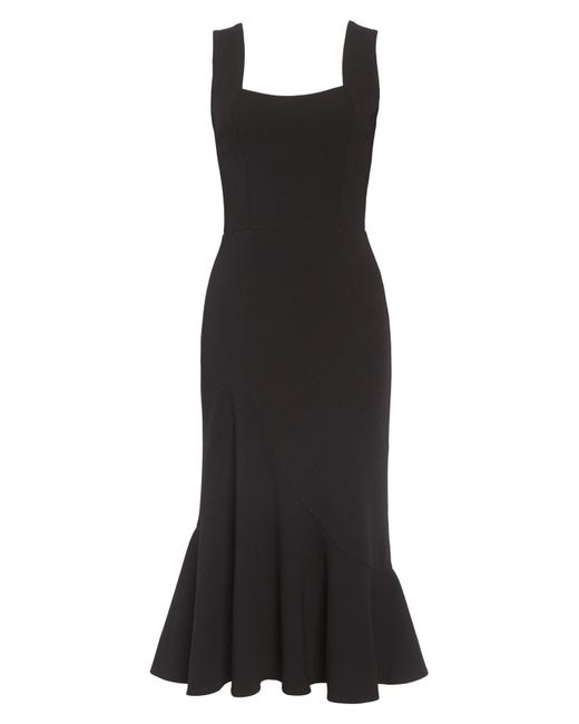 Dress the Population Monica Tea Length Trumpet Dress in Black Lyst