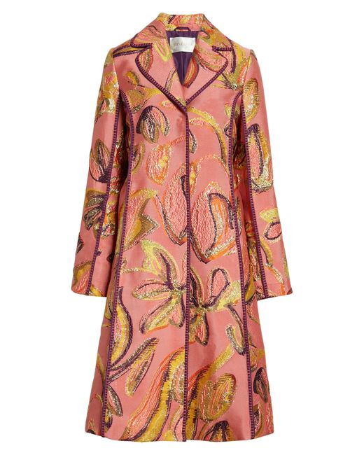 Stine Goya Red Tommy Floral Jacquard Coat In The Life Of A Tulip Pink At Nordstrom Rack