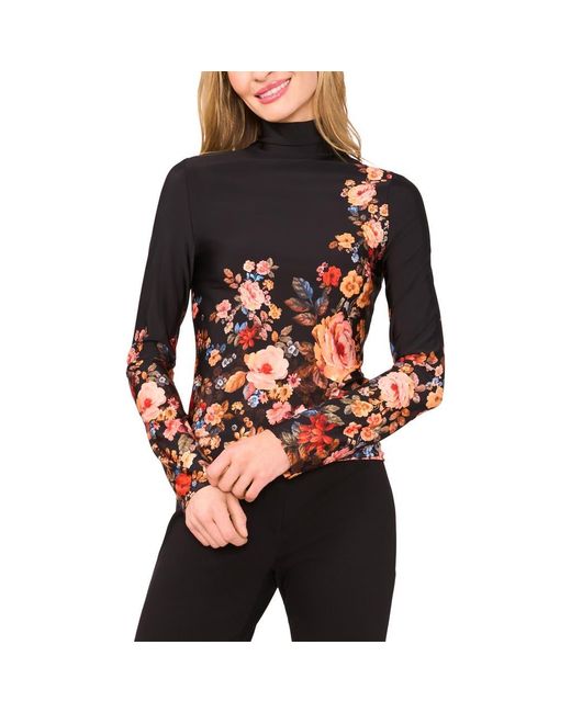 Ted Baker Red Placed Floral Turtleneck