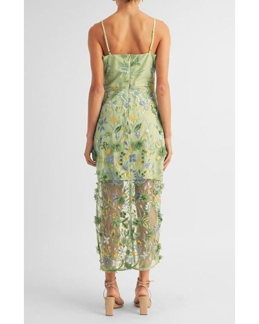 green crochet lace dress Endless Rose