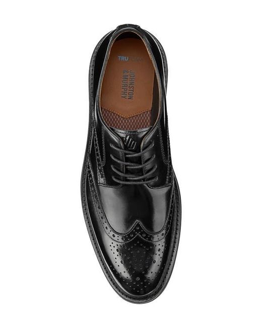 Johnston & Murphy Black Upton Wingtip Derby for men