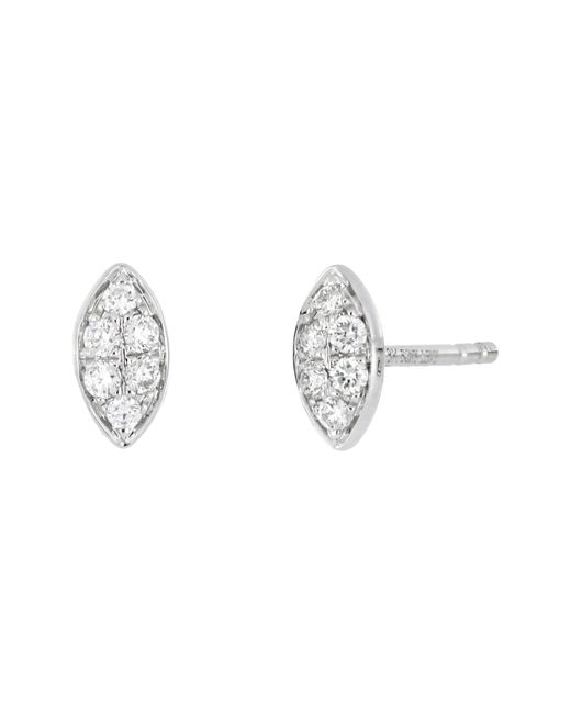 Bony Levy 18k White Gold Diamond Marquis Stud Earrings in Metallic | Lyst