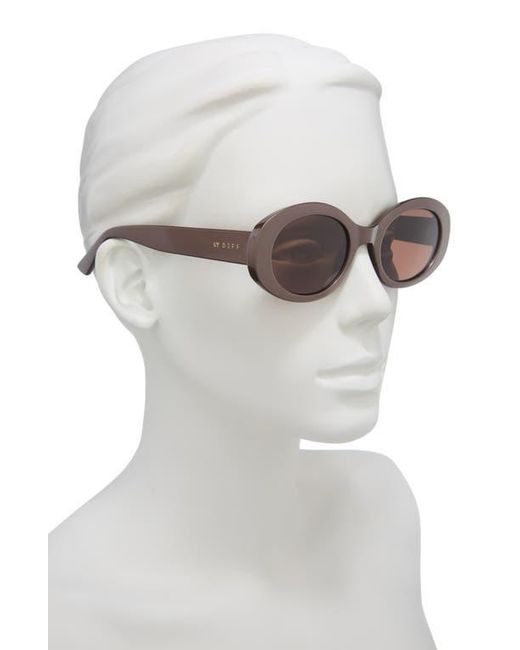 DIFF Brown Delaney 52Mm Oval Sunglasses for men