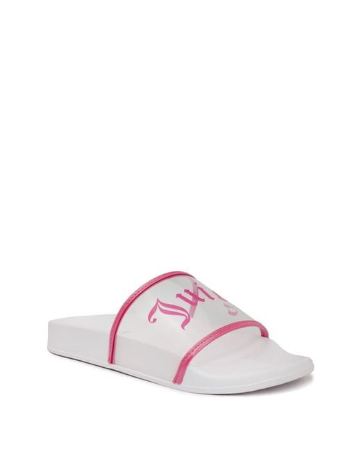Juicy Couture Lucite Slide Sandal in Pink Lyst