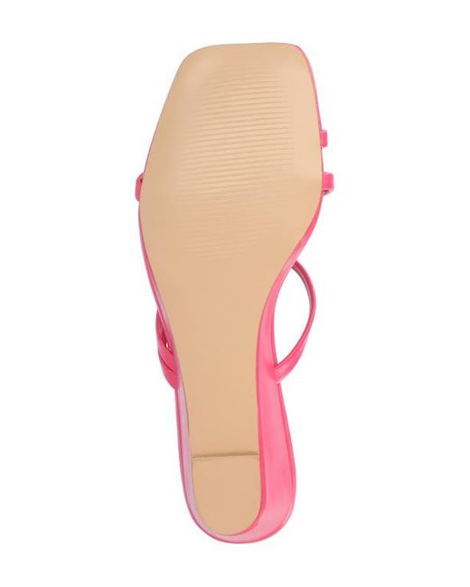 Journee Collection Pink Takarah Wedge Slide Sandal