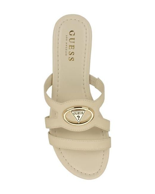 Guess Metallic Layora Slide Sandal