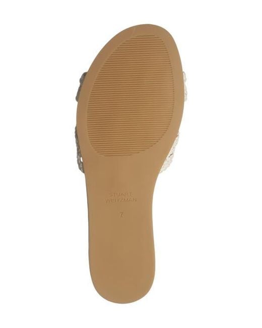 Stuart Weitzman White Briar Slide Sandal