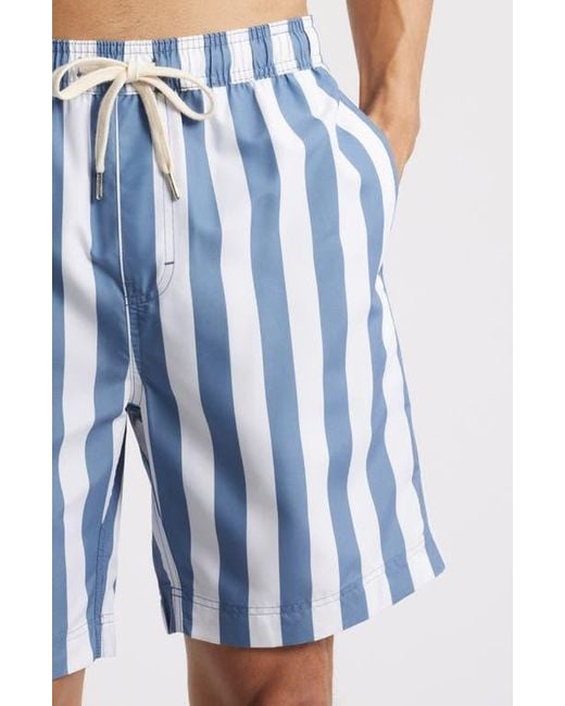Nordstrom Blue 8-Inch Polyester Classic Swim Trunks for men