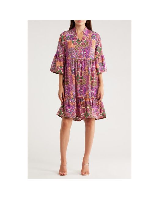 La Fiorentina Pink Short Swing Dress