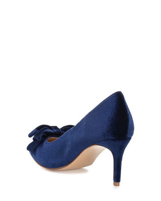 Journee Collection Blue Crystol Pump