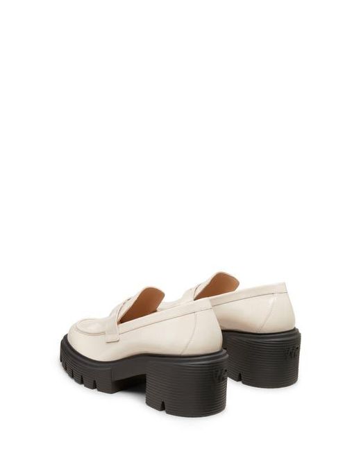 Stuart Weitzman White Soho Loafer