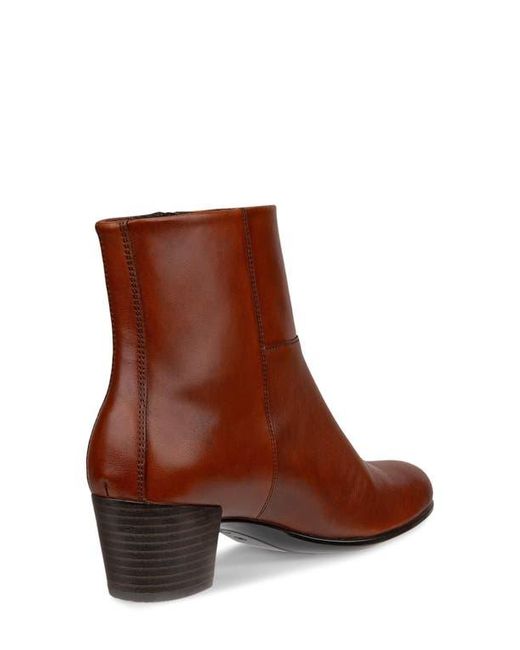 Ecco Brown Shape Mid Zip Bootie