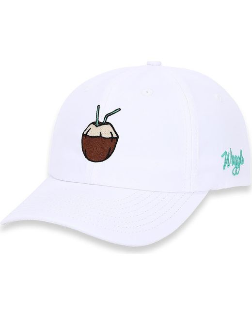 Waggle White Coco Twill Baseball Cap for men