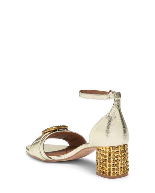 Kurt Geiger Metallic Mayfair Eagle Block Heel Sandal
