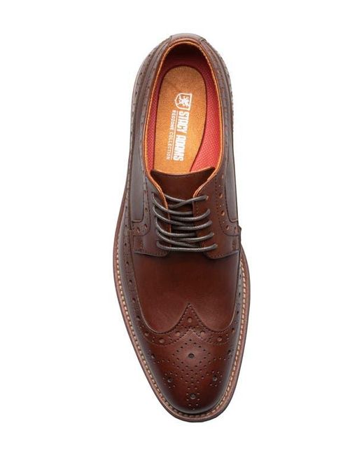Stacy Adams Brown Marledge Wingtip Derby for men
