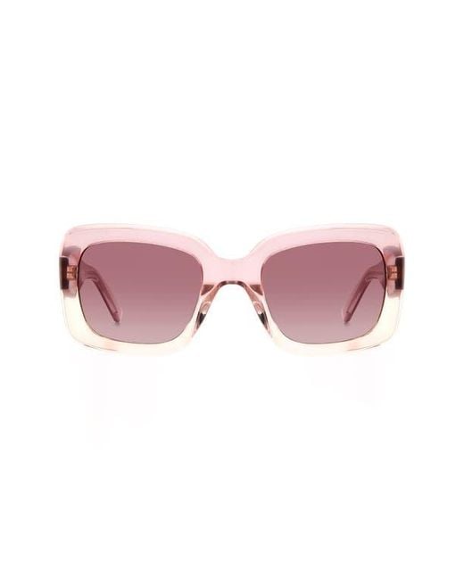 Kate Spade Pink Bellamys 52Mm Gradient Rectangular Sunglasses