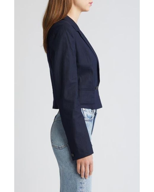 Rag & Bone Blue Josie Linen Blend Blazer