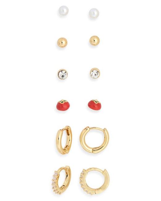 Leith Pink 6-Pack Tomato Assorted Earrings Set