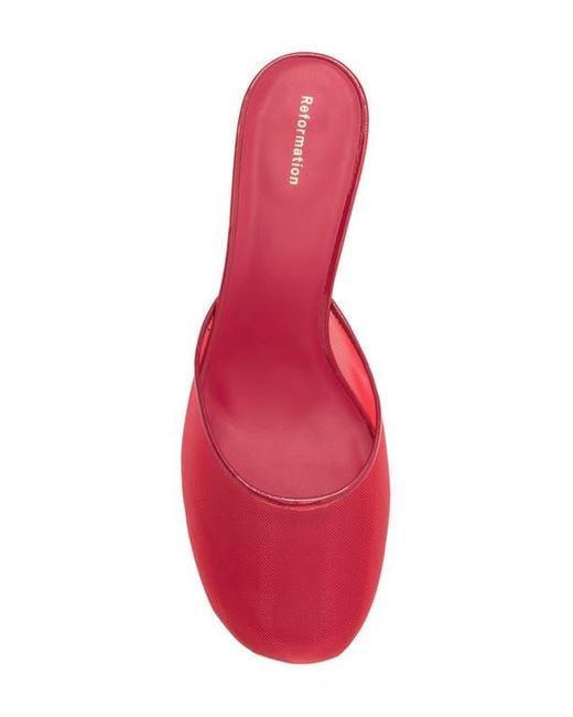 Reformation Pink Kalinka Illusion Mesh Mule