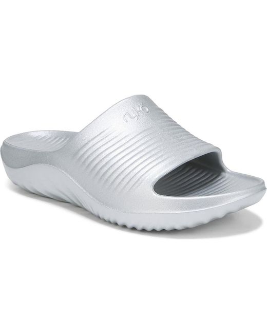 Ryka Gray Echo Recovery Slide Sandal