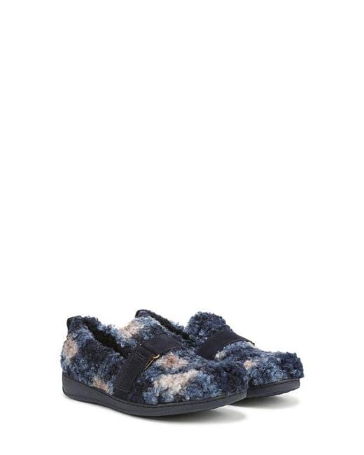 Vionic Blue Imogen Faux Shearling Clog