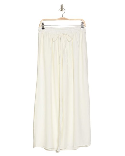 Vince Camuto White Linen Blend Cropped Pants