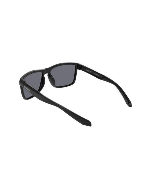 Dragon Black 58Mm Rectangular Sunglasses