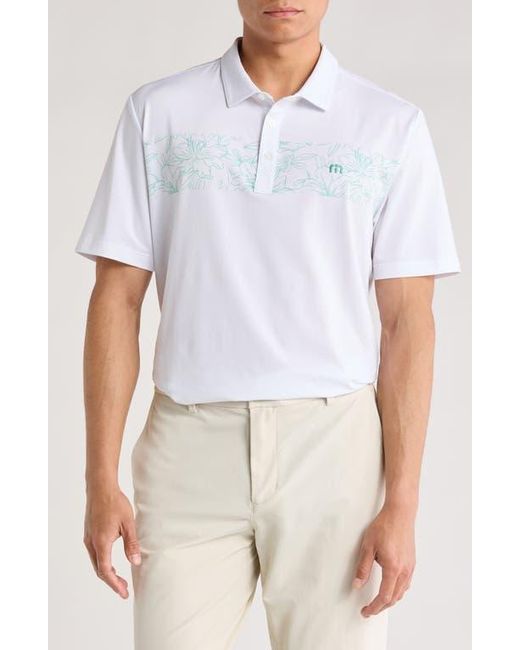 Travis Mathew Blue Round It Up Polo for men