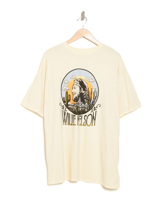 American Needle Natural Willie Nelson Cotton Graphic T-shirt for men