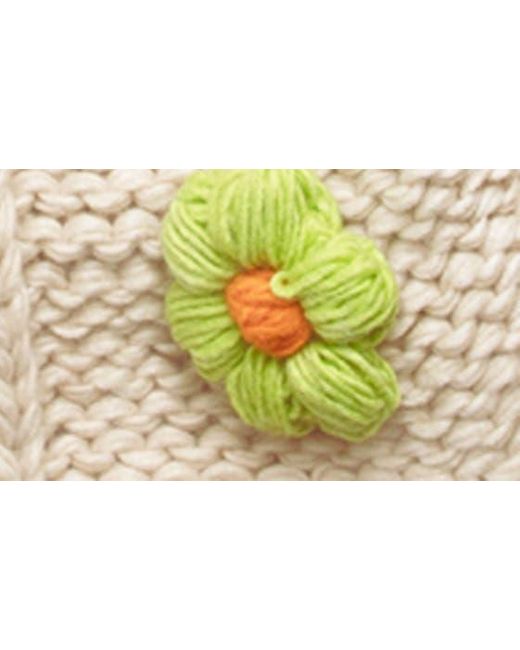 Saachi Gray Chunky Floral Crochet Cardigan
