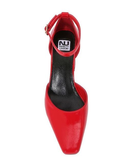 Ninety Union Red Megan Square Toe Pump