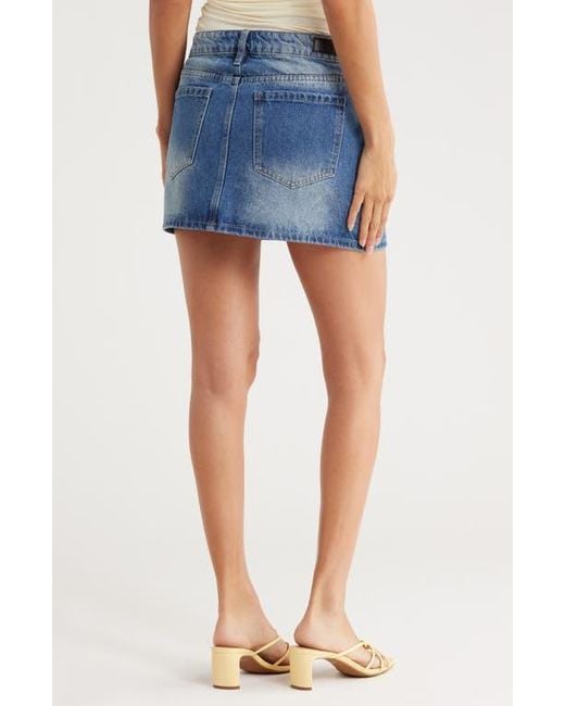 PTCL Blue Studded Denim Miniskirt