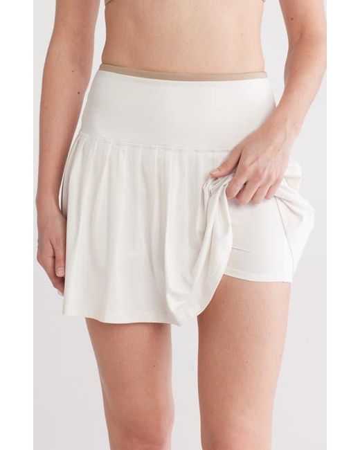 X By Gottex White Colorblock Skort
