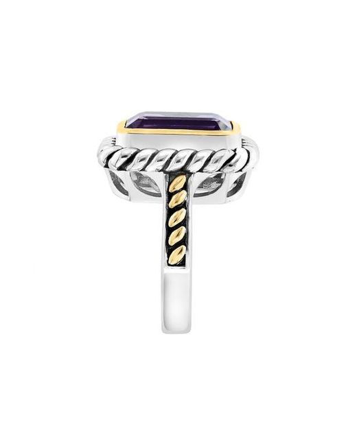 Effy White Two-Tone Amethyst Ring