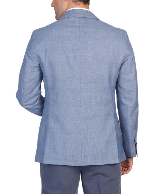 Tailorbyrd Blue Shadow Plaid Sport Coat for men