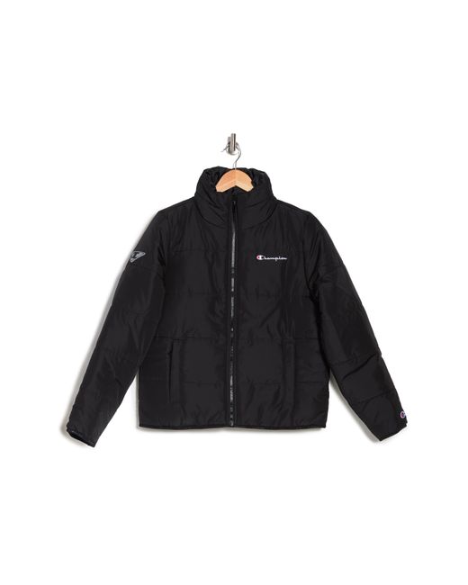 Champion Puffer Jacket In Black At Nordstrom Rack Lyst