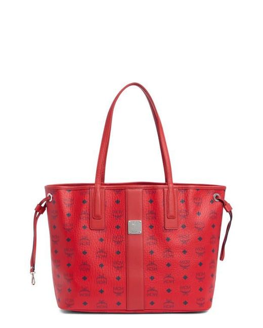 MCM Medium Liz Reversible Shopper in Red | Lyst