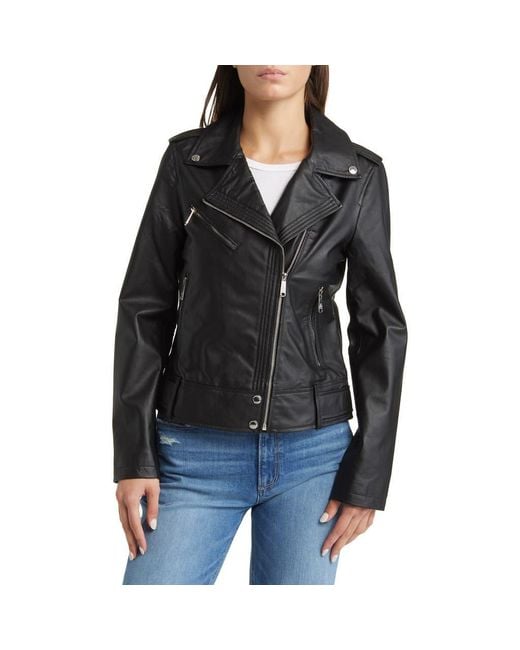Sam Edelman Black Leather Moto Jacket