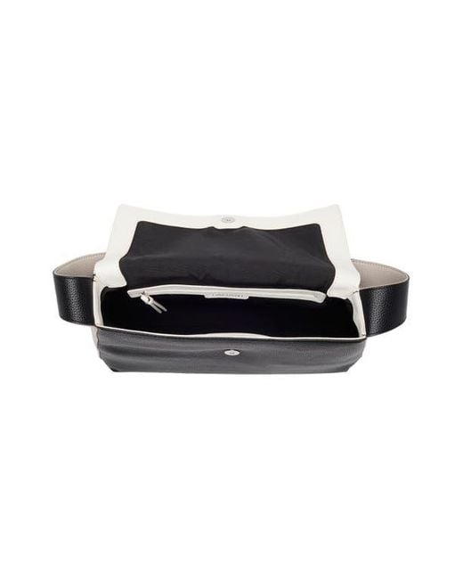 Tahari Black Logan Flap Shoulder Bag