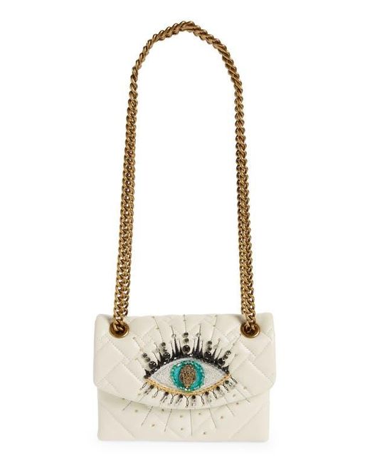 Kurt Geiger Metallic Mini Kensington Eye Quilted Leather Crossbody Bag