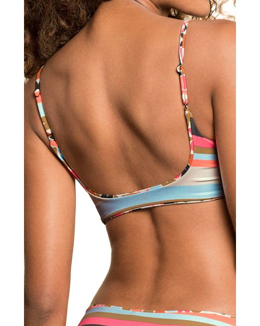 Maaji Multicolor Geogame Glitter Reversible Bikini Top